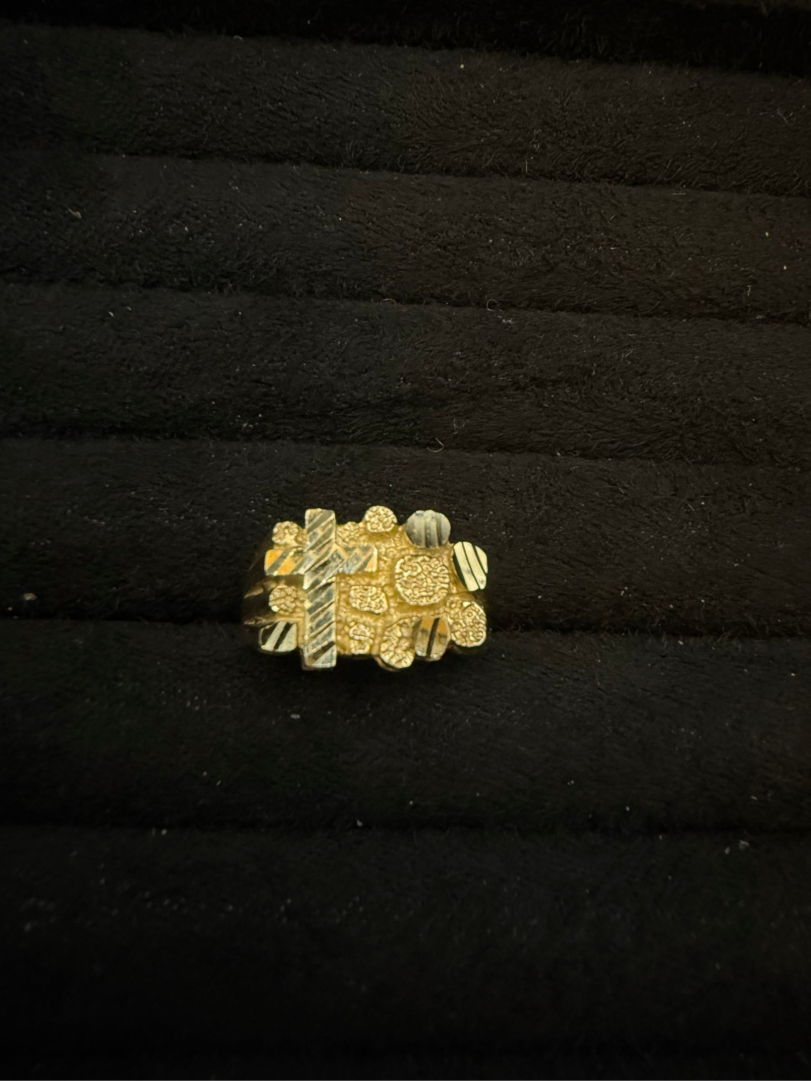 Cross Nugget Ring