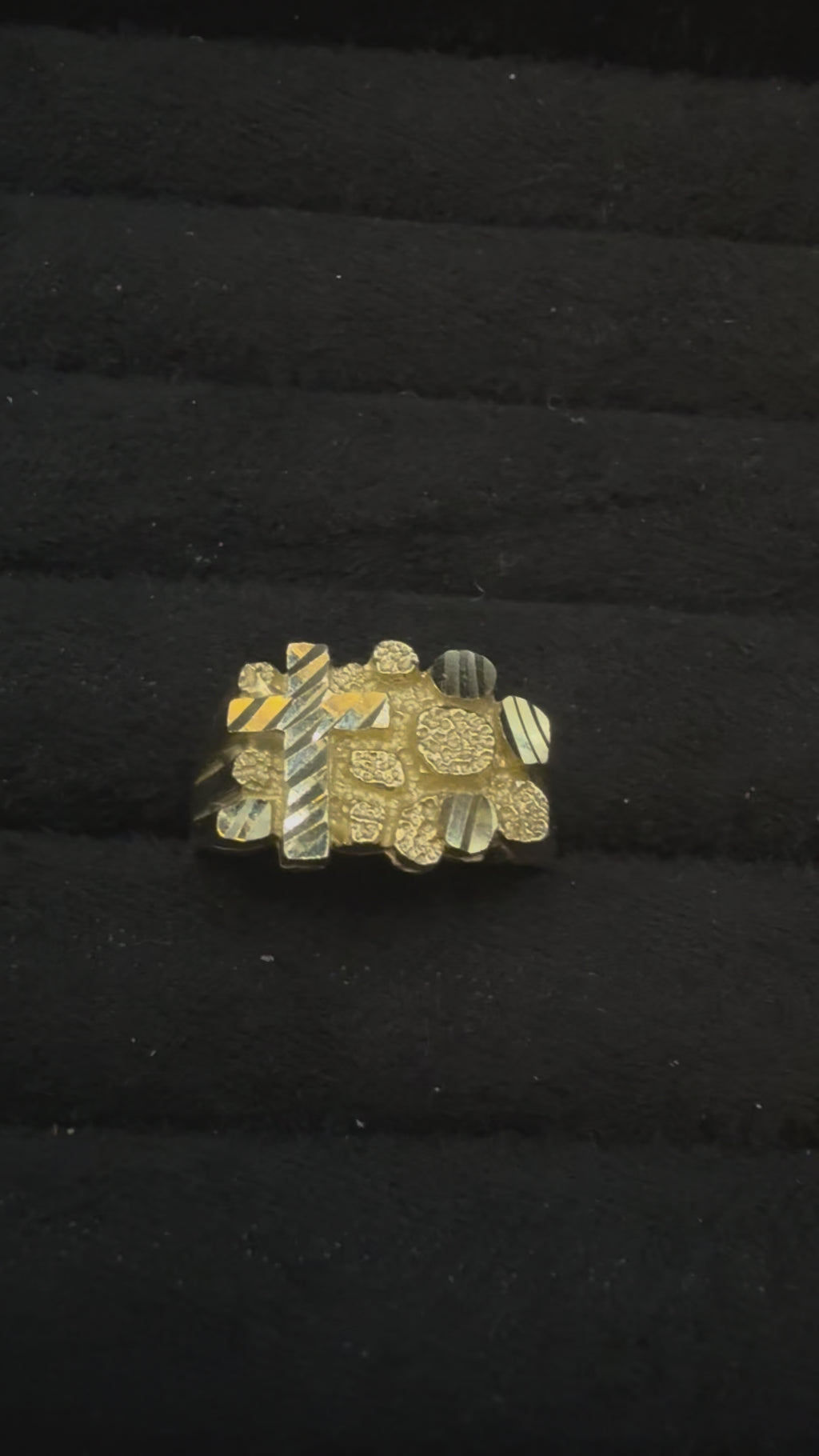 Cross Nugget Ring
