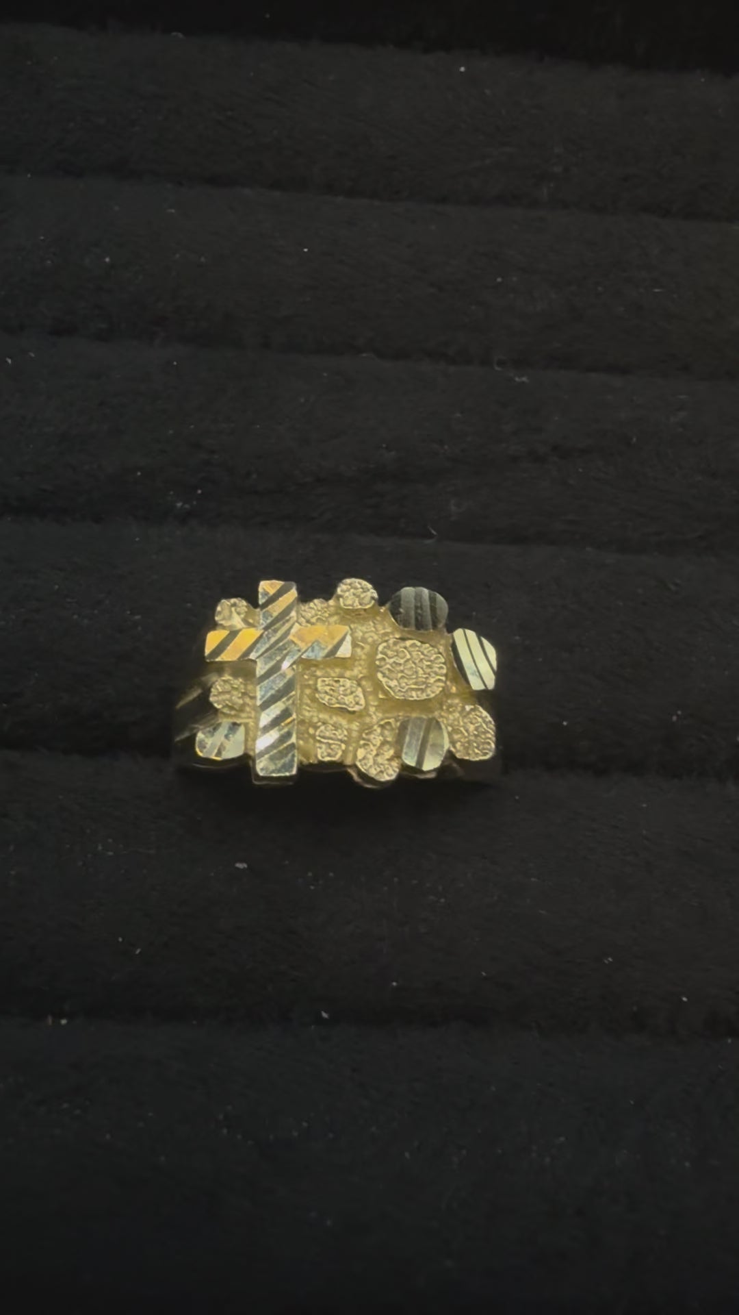 Cross Nugget Ring
